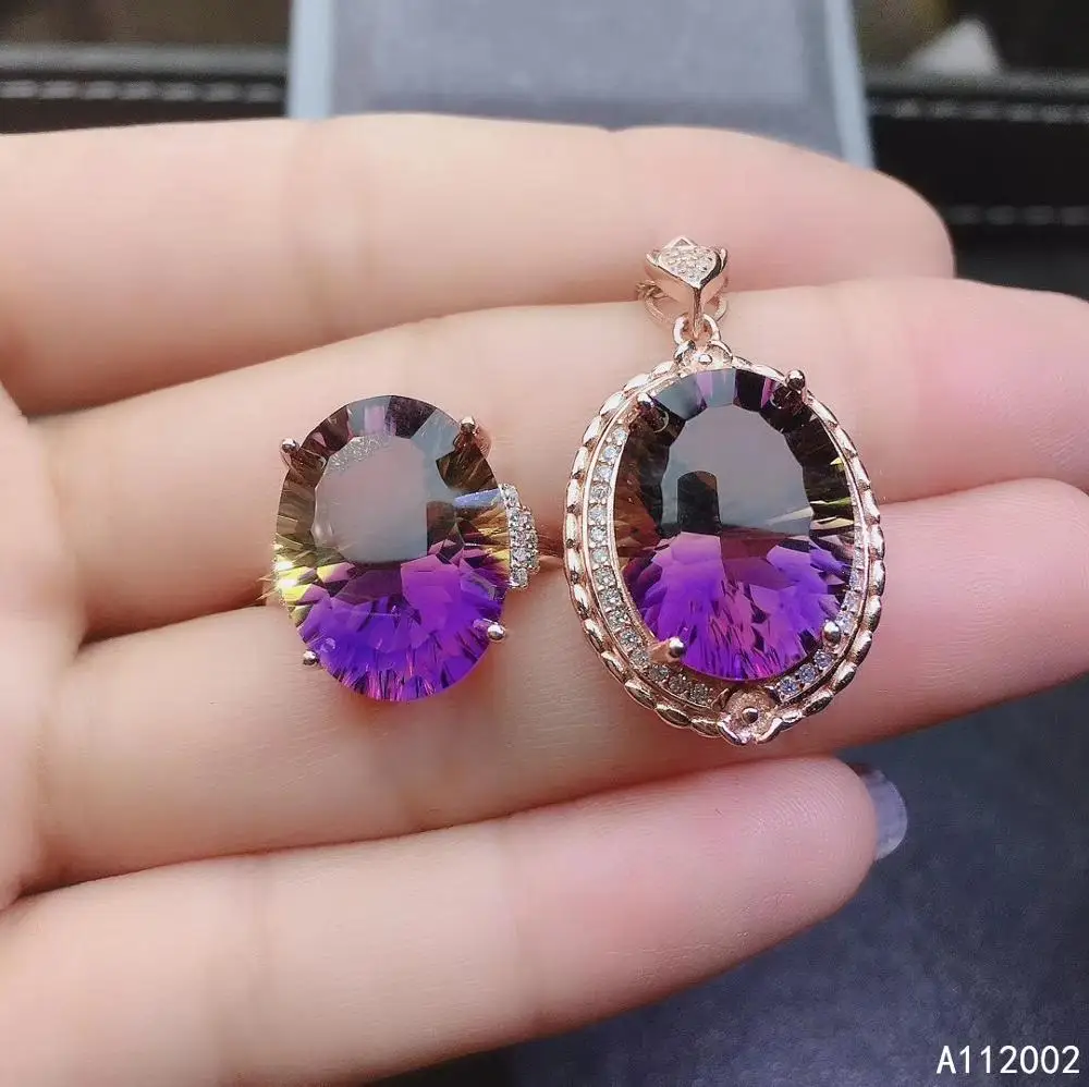 KJJEAXCMY fine jewelry Ametrine 925 sterling silver new women gemstone set Girl Gift Party Birthday
KJJEAXCMY fine jewelry Ametrine 925 sterling silver new women gemstone set Girl Gift Party Birthday
