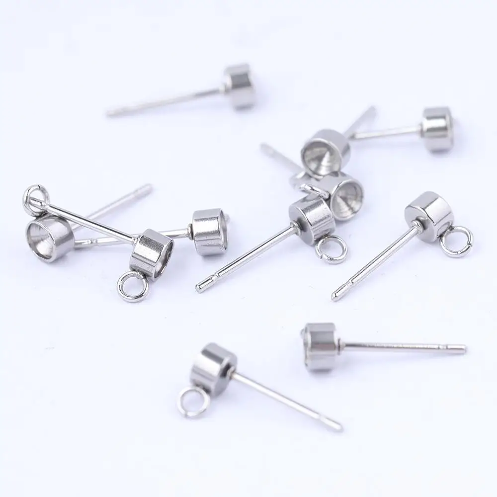 50pcs 4mm Dia Post Earring Connector Findings With Loop Diy Stainless Steel Findings For Jewelry Making Supplies
50pcs 4mm Dia Post Earring Connector Findings With Loop Diy Stainless Steel Findings For Jewelry Making Supplies