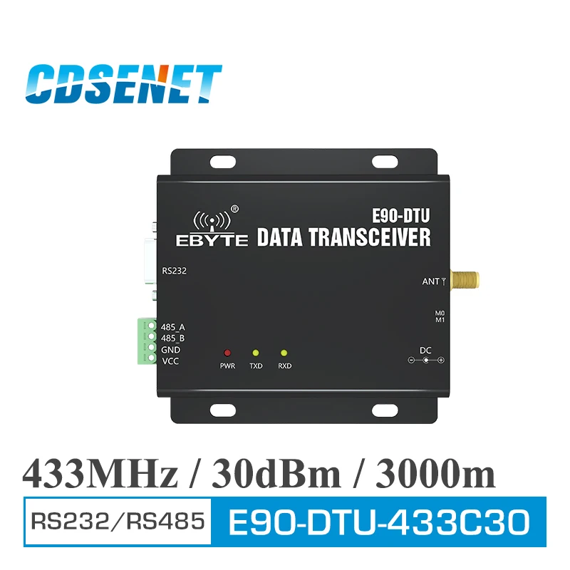 E90-DTU(433C30) 433 МГц Modbus беспроводной трансивер модем 1 Вт 30dBm RS232 RS485 RF модуль дальнего действия
E90-DTU(433C30) 433 МГц Modbus беспроводной трансивер модем 1 Вт 30dBm RS232 RS485 RF модуль дальнего действия