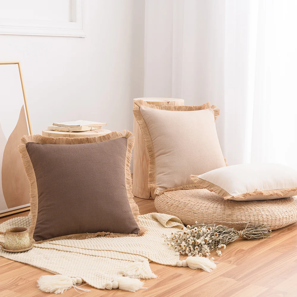 Decorative Throw Pillow Covers Luxury Faux Linen Cushion Cover Tassel Trimmed Nordic Pillow Case Sofa Bed Home Autumn Decoration
Decorative Throw Pillow Covers Luxury Faux Linen Cushion Cover Tassel Trimmed Nordic Pillow Case Sofa Bed Home Autumn Decoration
