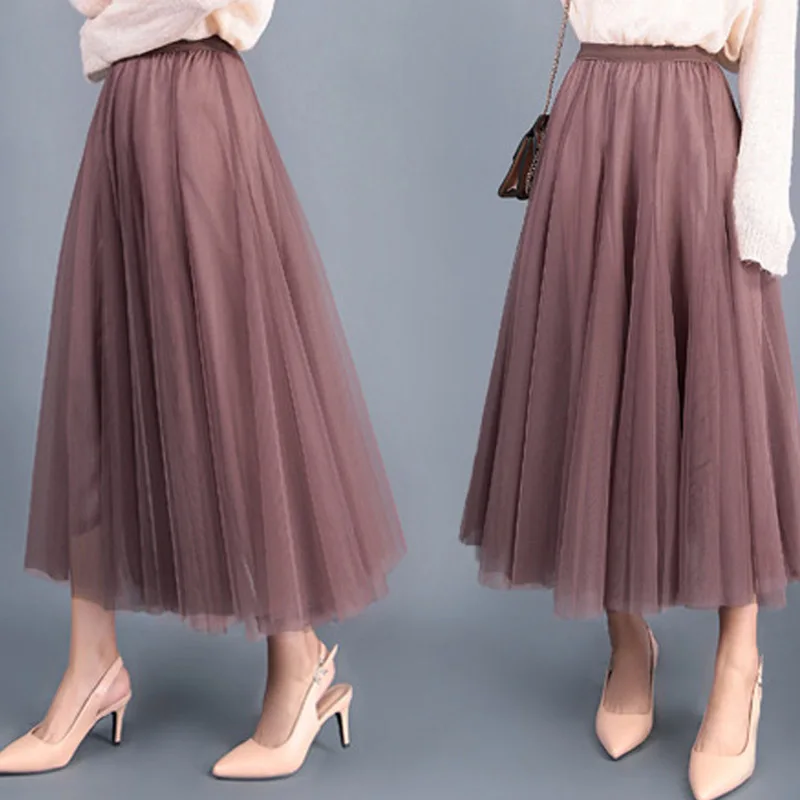 2020 Spring Autumn Vintage Womens Elastic High Waist Tulle Skirt Long Pleated Mesh Tutu Wedding Bridal Skirt Female Jupe Longue
2020 Spring Autumn Vintage Womens Elastic High Waist Tulle Skirt Long Pleated Mesh Tutu Wedding Bridal Skirt Female Jupe Longue