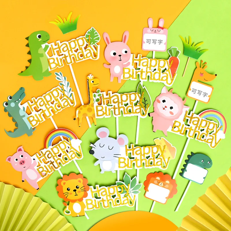 Cartoon Zodiac Cake Topper Unicorn Dinosaur Mouse Animal Children's Day Baby Birthday Writable Paper Card Cupcake Party Suppleis
Cartoon Zodiac Cake Topper Unicorn Dinosaur Mouse Animal Children's Day Baby Birthday Writable Paper Card Cupcake Party Suppleis