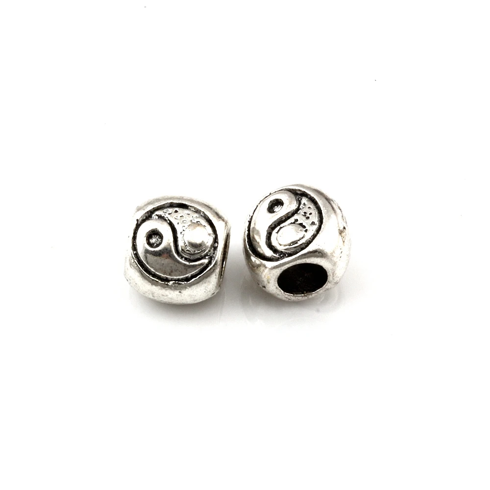 100Pcs Zinc Alloy Tai Chi Large Hole Spacer Beads For Jewelry Making Bracelet Necklace DIY Accessories 8.5X9.6X7.5mm D-83
100Pcs Zinc Alloy Tai Chi Large Hole Spacer Beads For Jewelry Making Bracelet Necklace DIY Accessories 8.5X9.6X7.5mm D-83