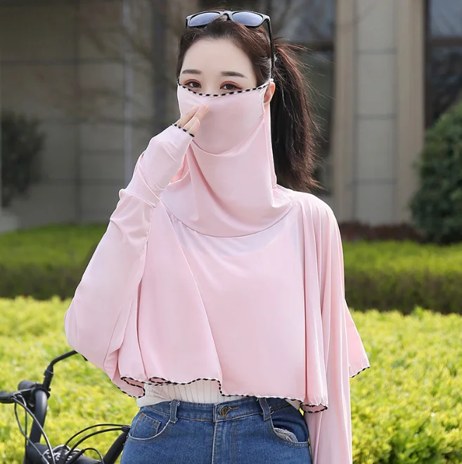 Driving Sunscreen Clothes Summer Female Outdoor Cycling Shawl Beach Shirt Thin Cloak Ice Silk Neck Mask Women Girl Pink
Driving Sunscreen Clothes Summer Female Outdoor Cycling Shawl Beach Shirt Thin Cloak Ice Silk Neck Mask Women Girl Pink