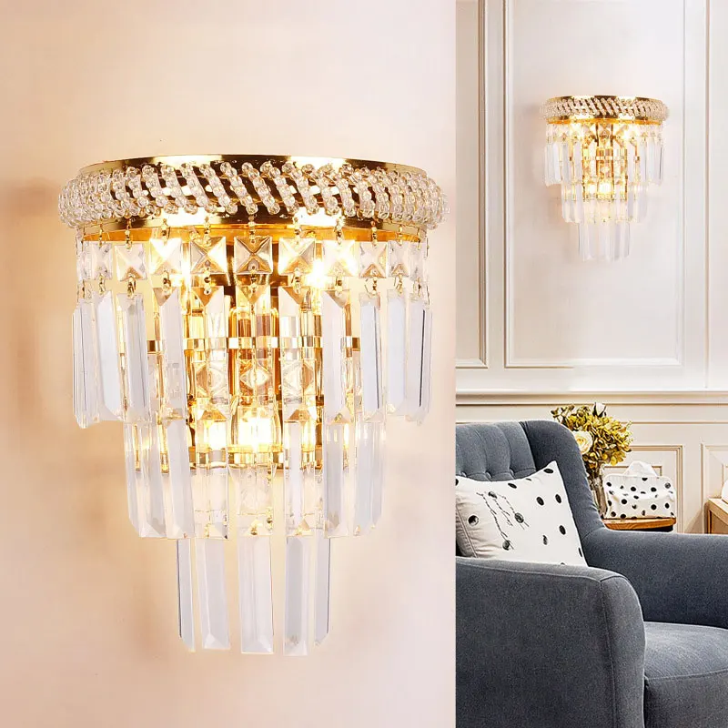 Gold Crystal Wall Lamp Modern LED Sconce Wall Lights for Home Decor Living Room Bedroom Bathroom Lighting Indoor Corridor Lamps
Gold Crystal Wall Lamp Modern LED Sconce Wall Lights for Home Decor Living Room Bedroom Bathroom Lighting Indoor Corridor Lamps