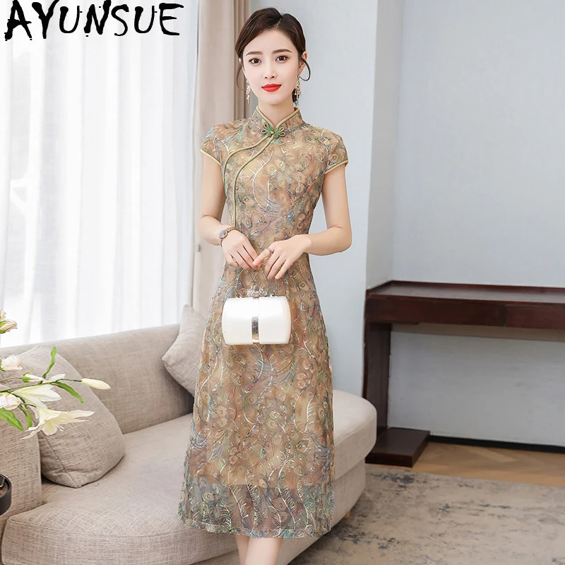 2020 Spring Summer Women Dress Elegant Vintage Yellow Dress Cheongsam Bodycon Long Dresses for Women Vestido YMNRJ6738 KJ4813
2020 Spring Summer Women Dress Elegant Vintage Yellow Dress Cheongsam Bodycon Long Dresses for Women Vestido YMNRJ6738 KJ4813