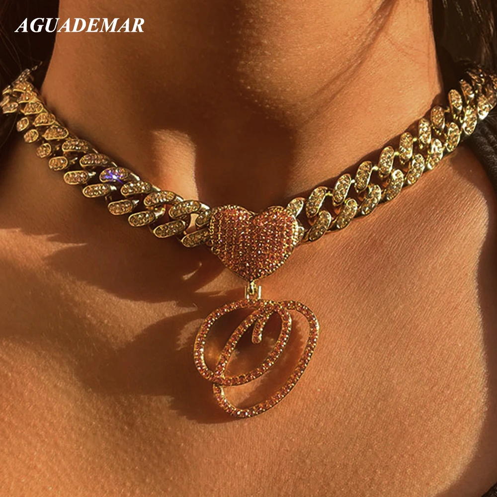 Iced Out Pink Crystal Cursive Letters Miami Cuban Link Choker Necklace Women Men Punk Chunky Chain Necklaces Jewellery Wholesale
Iced Out Pink Crystal Cursive Letters Miami Cuban Link Choker Necklace Women Men Punk Chunky Chain Necklaces Jewellery Wholesale