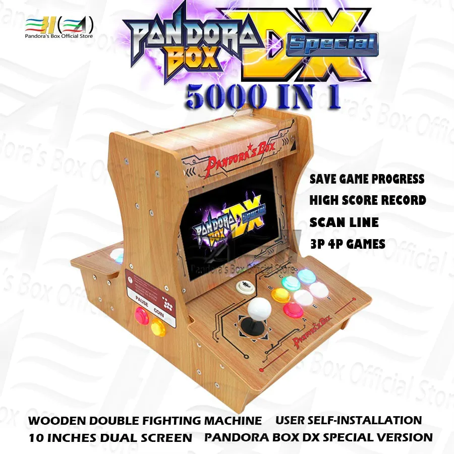 Pandora box DX Special Version Wooden Double fighting machine 10 inches dual screen User self-installation DIY mini bartop 3D
Pandora box DX Special Version Wooden Double fighting machine 10 inches dual screen User self-installation DIY mini bartop 3D