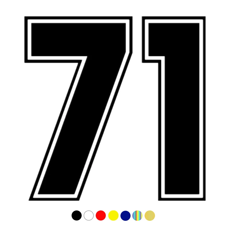 CS-10170# Funny Vinyl Decal Number 71 Car Sticker Waterproof Auto Decors on Truck Bumper Rear Window
CS-10170# Funny Vinyl Decal Number 71 Car Sticker Waterproof Auto Decors on Truck Bumper Rear Window