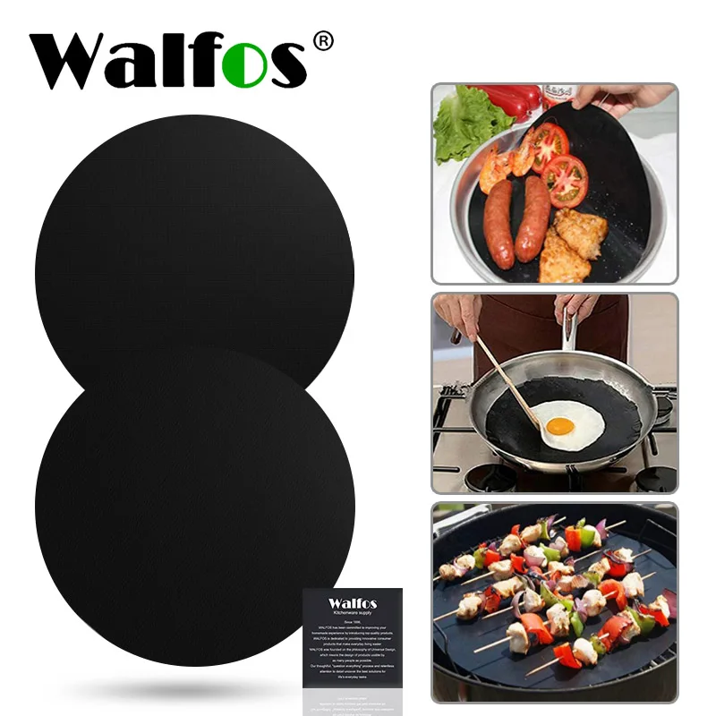 WALFOS Non-stick BBQ Grill Mat 24 CM Baking Mat Barbecue Pad Cooking Grill Sheet Heat Resistance Easily Cleaned Kitchen Gadgets
WALFOS Non-stick BBQ Grill Mat 24 CM Baking Mat Barbecue Pad Cooking Grill Sheet Heat Resistance Easily Cleaned Kitchen Gadgets