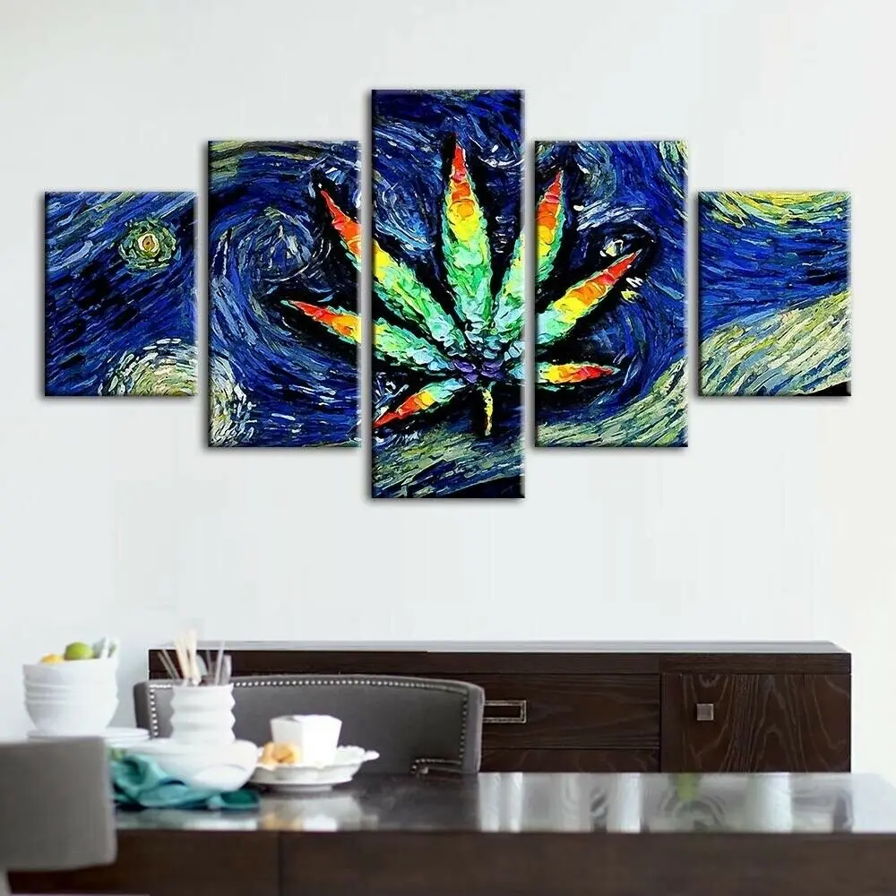 Abstract Van Gogh Starr Leaf Hemp 5 Pcs Modular Paintings HD Prints Posters Canvas Wall Art Pictures For Living Room Home Decor
Abstract Van Gogh Starr Leaf Hemp 5 Pcs Modular Paintings HD Prints Posters Canvas Wall Art Pictures For Living Room Home Decor