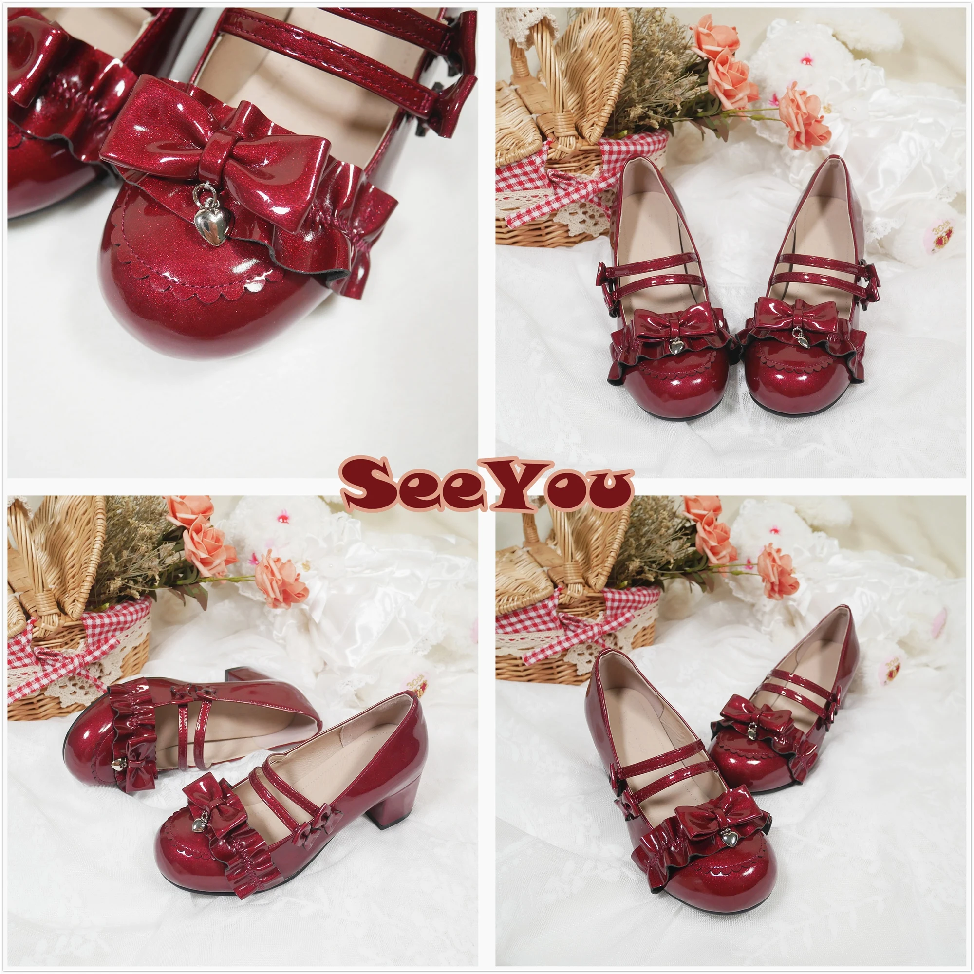 College style sweet lolita shoes vintage round head thick heel women shoes cute bowknot student kawaii shoes girl loli cosplay
College style sweet lolita shoes vintage round head thick heel women shoes cute bowknot student kawaii shoes girl loli cosplay