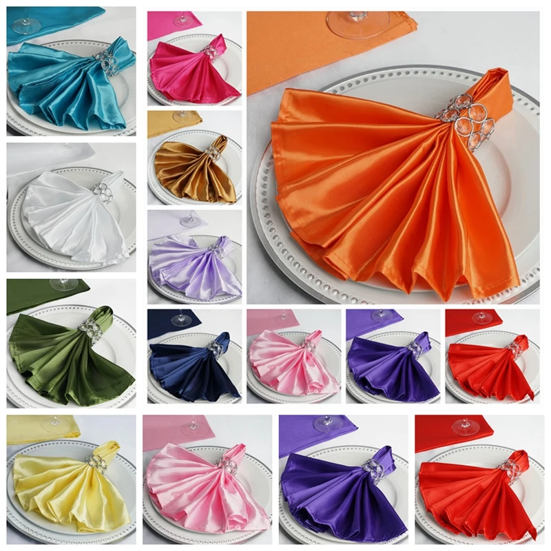 100pcs\lot Wedding Napkins Satin Handkerchief Cloth Table Napkin Wedding Table Decoration Home Textiles
100pcs\lot Wedding Napkins Satin Handkerchief Cloth Table Napkin Wedding Table Decoration Home Textiles