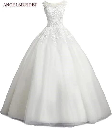 Angelsbridep Scoop Neck Ball Gown Wedding Dresses With Appliques Beaded Tulle Vestidos De Novia Customized Formal Bride Dresses
Angelsbridep Scoop Neck Ball Gown Wedding Dresses With Appliques Beaded Tulle Vestidos De Novia Customized Formal Bride Dresses