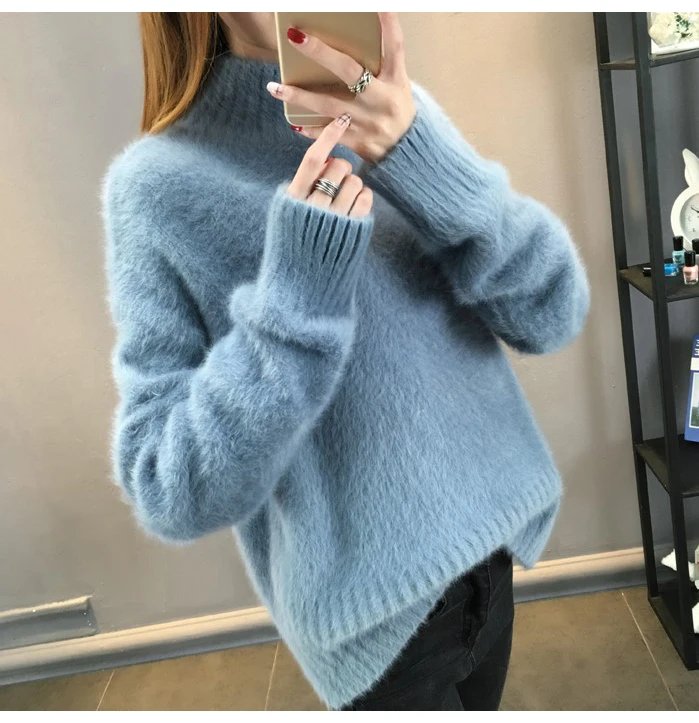 Winter Pull Sweaters for Women Knitted Sweater Woman Thick Winter Sweater Warm Turtleneck Fluffy Women's Jumper
Winter Pull Sweaters for Women Knitted Sweater Woman Thick Winter Sweater Warm Turtleneck Fluffy Women's Jumper
