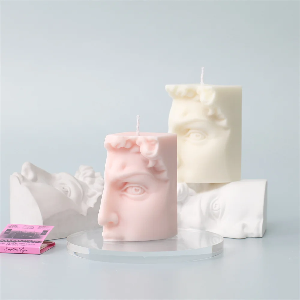 David Sculpture Candle Silicone Mold 3D Half Face Statue Scented Candles Making Mould Home Decoration Tool
David Sculpture Candle Silicone Mold 3D Half Face Statue Scented Candles Making Mould Home Decoration Tool