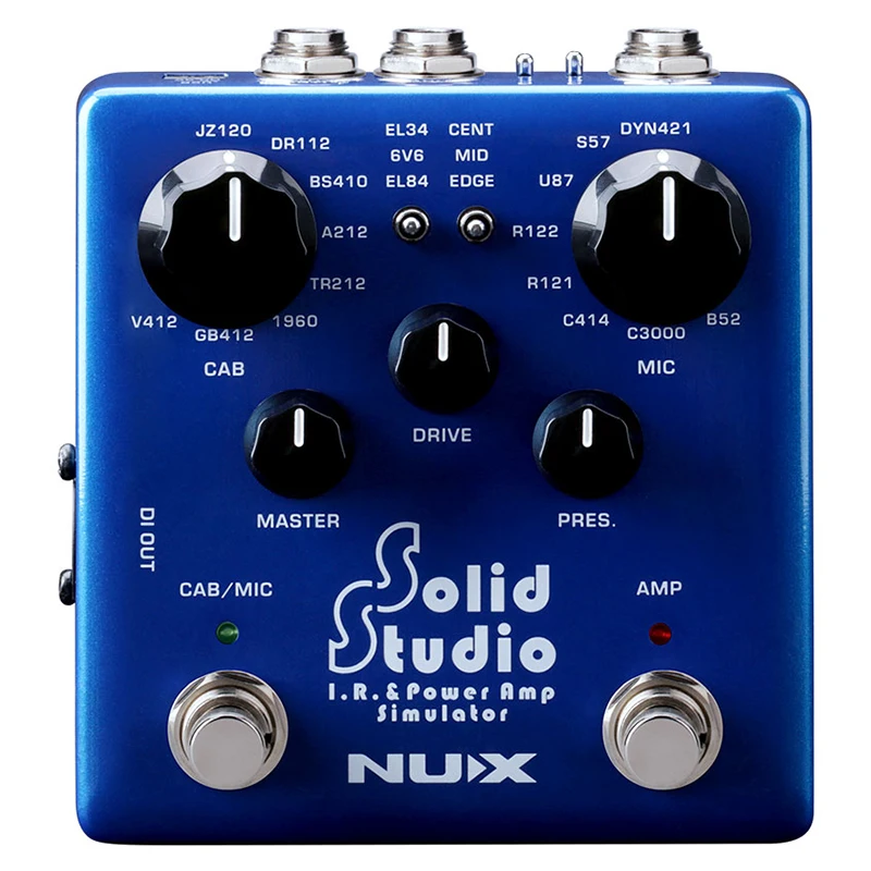 NUX Solid Studio IR Power Amp Simulator гитарная педаль с несколькими эффектами двойной ножной переключатель Встроенный 8 кабельный 8 микрофон настоящий байпас
NUX Solid Studio IR Power Amp Simulator гитарная педаль с несколькими эффектами двойной ножной переключатель Встроенный 8 кабельный 8 микрофон настоящий байпас