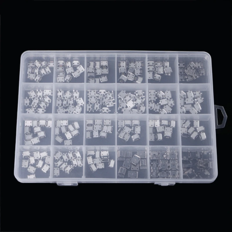 24 models Micro USB Connector Socket Jack charging port 240pcs/box USB Connectors Set kit For MP3/4/5 Huawei Samsung Xiaomi
24 models Micro USB Connector Socket Jack charging port 240pcs/box USB Connectors Set kit For MP3/4/5 Huawei Samsung Xiaomi