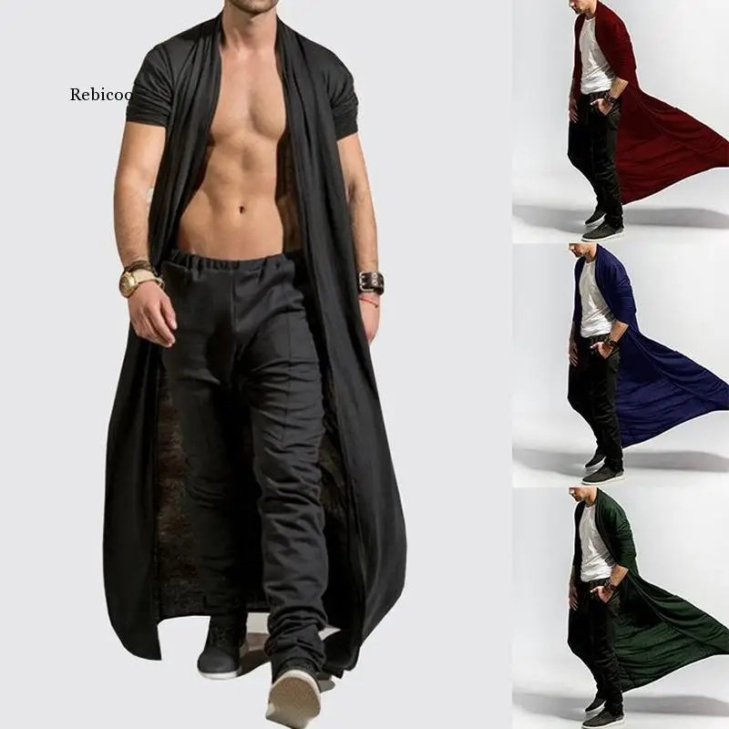 Gothic Men's Long Coat Spring and Autumn Slim Long Trench Coat Men's Solid Color Thin Section Casual Trench Coat New Mens Jacket
Gothic Men's Long Coat Spring and Autumn Slim Long Trench Coat Men's Solid Color Thin Section Casual Trench Coat New Mens Jacket