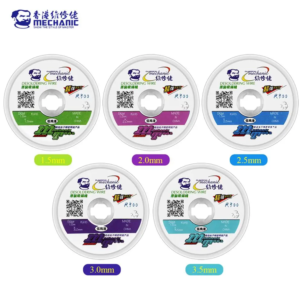 Mechanic Desoldering Wires Braid Lead Core Solder Wire Roll 1.5/2.0/2.5/3.0/3.5mm Welding Solder Remover Wick Wire Repair Tool
Mechanic Desoldering Wires Braid Lead Core Solder Wire Roll 1.5/2.0/2.5/3.0/3.5mm Welding Solder Remover Wick Wire Repair Tool