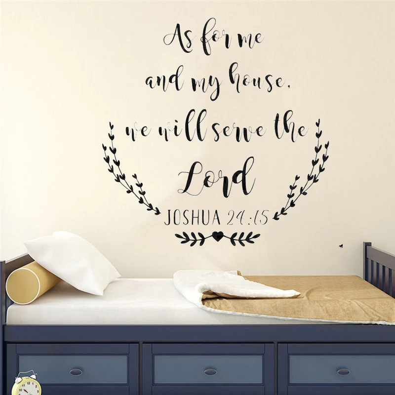 As For Me and My House We Will Serve the Lord Quote Wall Stickers Bible Verse Vinyl Wall Art Decal Joshua 24:15 Home Decor
As For Me and My House We Will Serve the Lord Quote Wall Stickers Bible Verse Vinyl Wall Art Decal Joshua 24:15 Home Decor