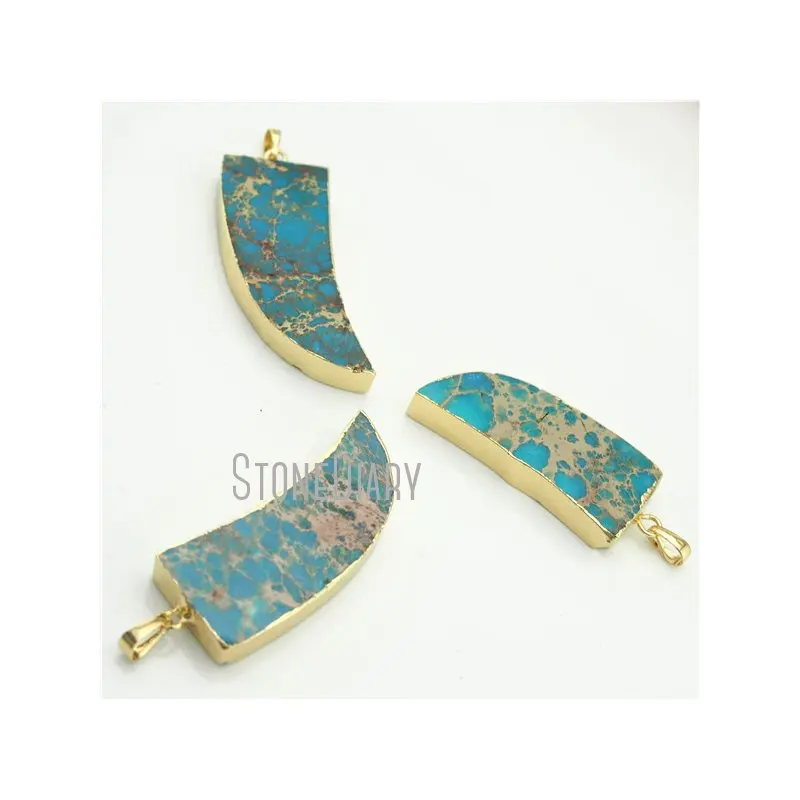 PM13794 Natural Stone Blue Imperial Jasper Copper Horn Tusk Pendant Gold Color DIY Charms Jewelry
PM13794 Natural Stone Blue Imperial Jasper Copper Horn Tusk Pendant Gold Color DIY Charms Jewelry