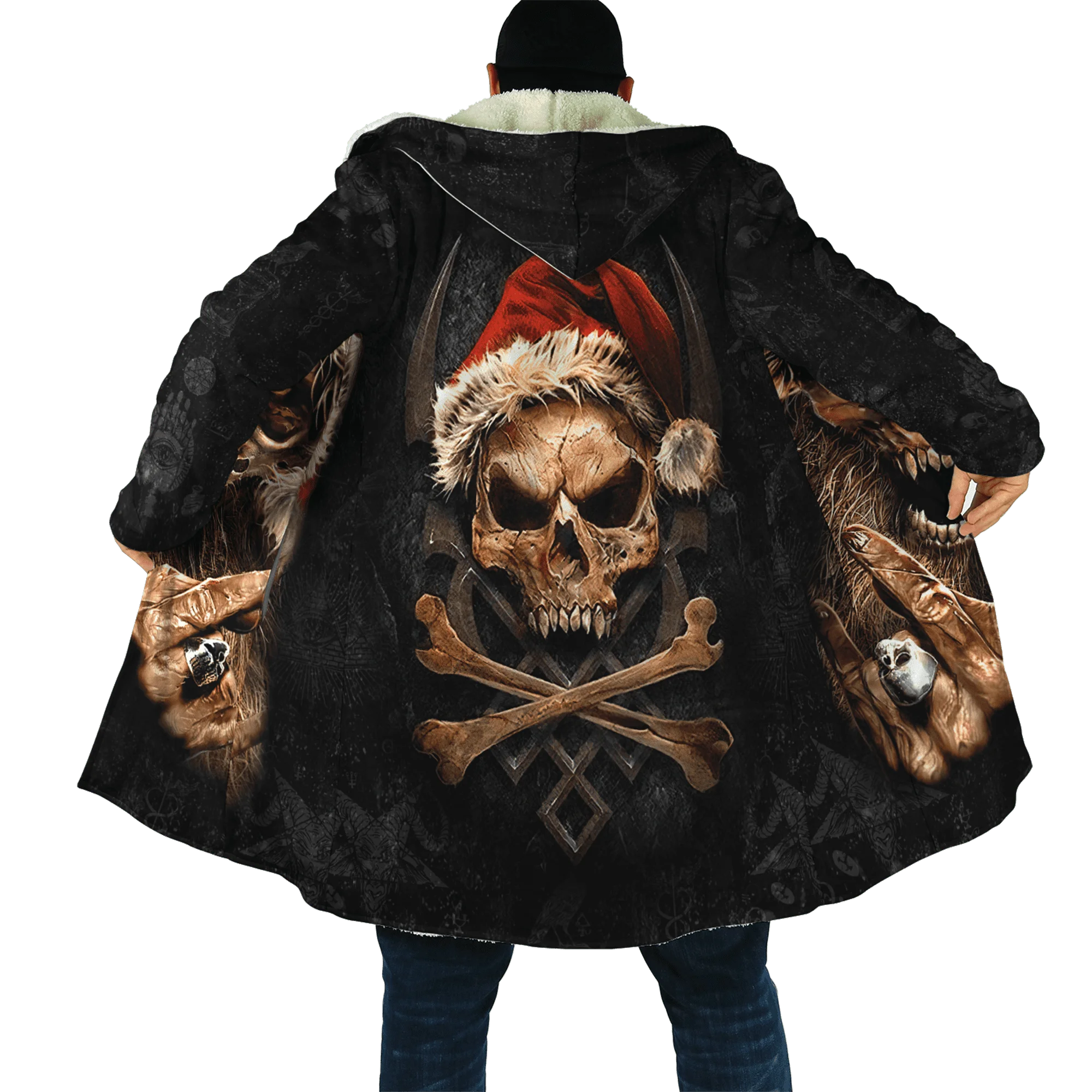 2021 Winter Mens Cloak Santa Claus Skull Tattoo 3D full Printing Fleece Hooded Coat Unisex Casual Thick Warm Cape coat PF51
2021 Winter Mens Cloak Santa Claus Skull Tattoo 3D full Printing Fleece Hooded Coat Unisex Casual Thick Warm Cape coat PF51