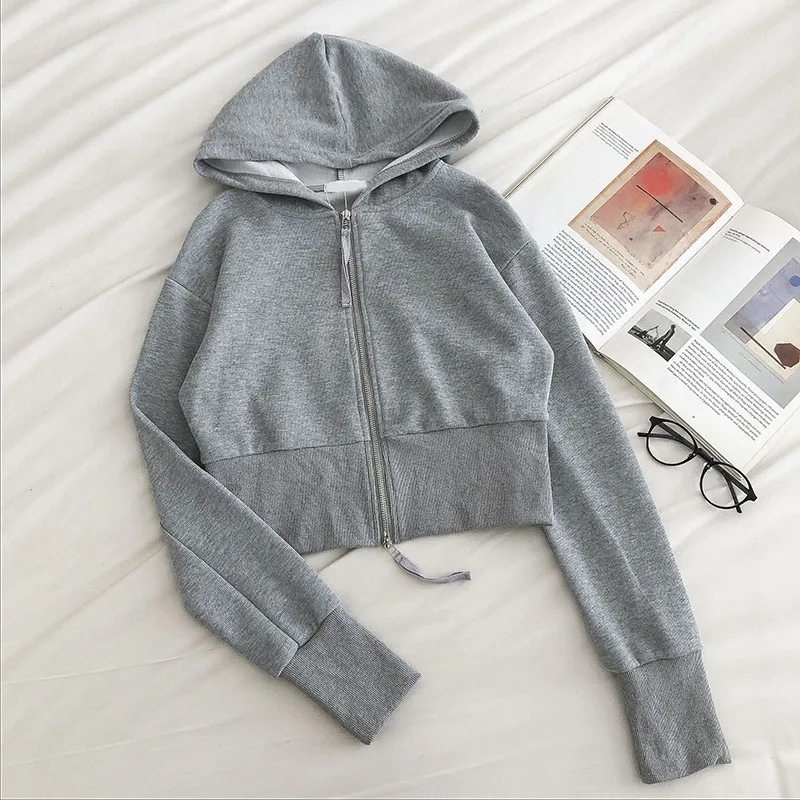 Crop Top Hoodie Women Lace Up Hoodies Long Sleeve Sweatshirts Black White Hoodie For Women Zipper Short Coat Jackets
Crop Top Hoodie Women Lace Up Hoodies Long Sleeve Sweatshirts Black White Hoodie For Women Zipper Short Coat Jackets