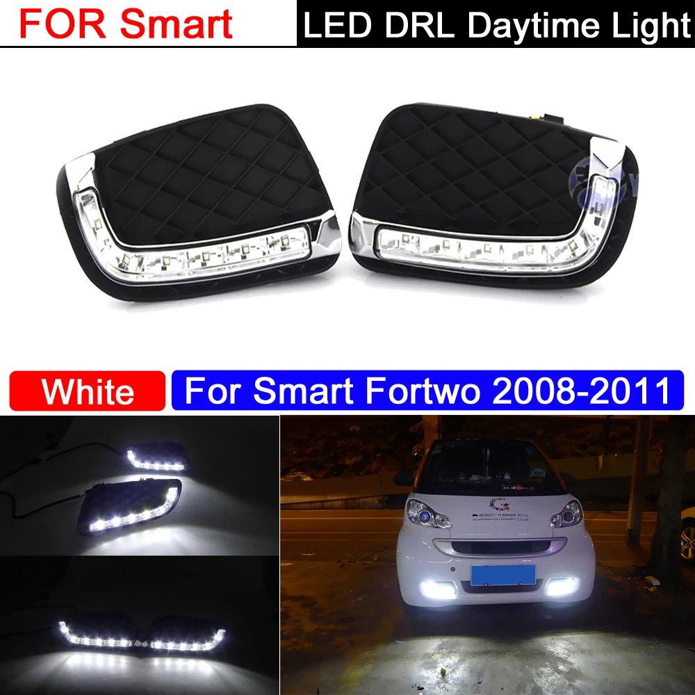 Светодиодный ные дневные хосветильник DRL для Benz Smart Fortwo 2008 -2011, Автомобильные светодиодные дневные ходовые огни DRL светильник туманные фары
Светодиодный ные дневные хосветильник DRL для Benz Smart Fortwo 2008 -2011, Автомобильные светодиодные дневные ходовые огни DRL светильник туманные фары
