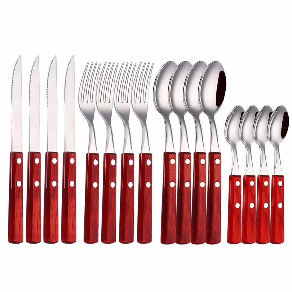 Wooden Handle Tableware Set Stainless Steel Cutlery Set Utensils Reusable Kitchen Set Dinnerware Western Silverware Flatware
Wooden Handle Tableware Set Stainless Steel Cutlery Set Utensils Reusable Kitchen Set Dinnerware Western Silverware Flatware