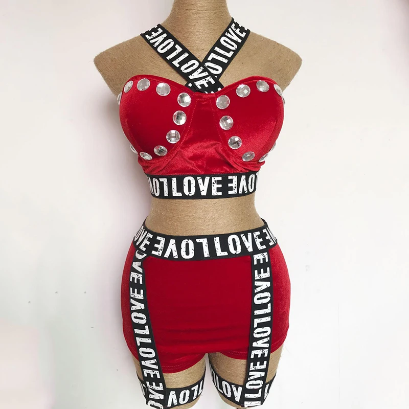 New Ds Costumes Nightclub Lead Gogo Dancer Outfits Jazz Stage Costume Women Sexy Red Letter Suit Pole Dance Clothing DN10989
New Ds Costumes Nightclub Lead Gogo Dancer Outfits Jazz Stage Costume Women Sexy Red Letter Suit Pole Dance Clothing DN10989