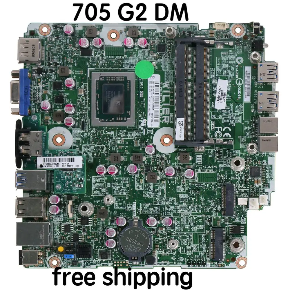 810662-003 For HP EliteDesk 705 G2 DM Motherboard 801774-003 801776-001 Mainboard 100%tested fully work
810662-003 For HP EliteDesk 705 G2 DM Motherboard 801774-003 801776-001 Mainboard 100%tested fully work
