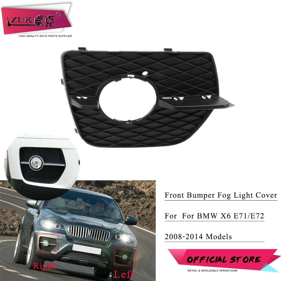 ZUK For BMW X6 E71 E72 2008-2014 Front Bumper Trim Mesh Grill Grille Fog Light Lamp Cover Foglight Garnish
ZUK For BMW X6 E71 E72 2008-2014 Front Bumper Trim Mesh Grill Grille Fog Light Lamp Cover Foglight Garnish