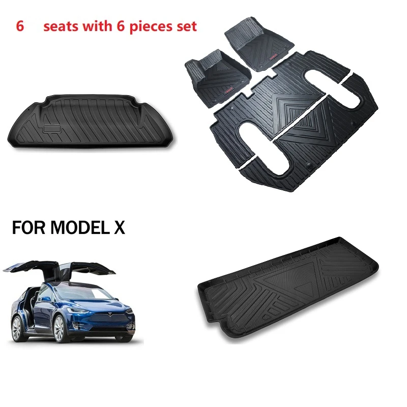 Tesla Model X Custom Fit Floor Mat Car Interior Accessories Trunk Mat Durable TPE ECO Material For 5 6 7 Seats LHD and RHD Drive
Tesla Model X Custom Fit Floor Mat Car Interior Accessories Trunk Mat Durable TPE ECO Material For 5 6 7 Seats LHD and RHD Drive