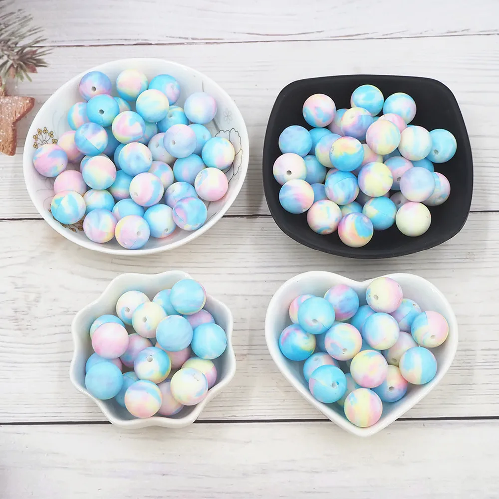 Chenkai 10PCS 15mm Rainbow Print Silicone Beads Baby Round Shaped Beads Teething BPA Free DIY Sensory Chewing Toy Accessories
Chenkai 10PCS 15mm Rainbow Print Silicone Beads Baby Round Shaped Beads Teething BPA Free DIY Sensory Chewing Toy Accessories