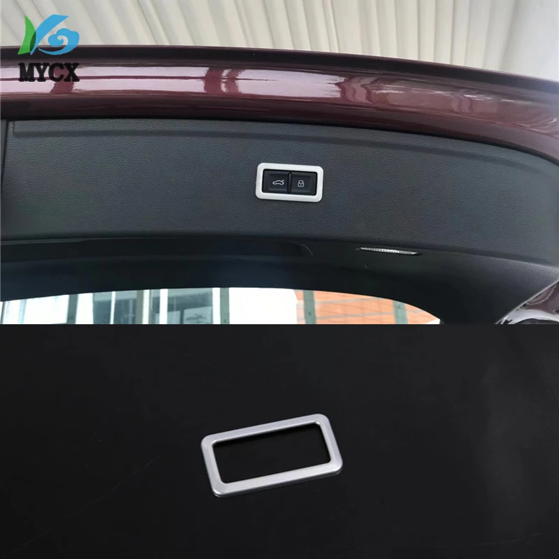 car styling ABS matte/Carbon fiber Back tail door Rear Trunk switch button Trim panel frame 1pcs For Audi Q5 L Q5L 2018 2019
car styling ABS matte/Carbon fiber Back tail door Rear Trunk switch button Trim panel frame 1pcs For Audi Q5 L Q5L 2018 2019