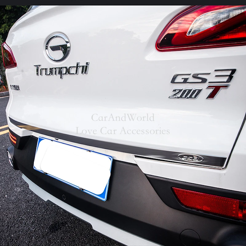 Для Trumpchi GS3 2017-2021 нержавеющая сталь задняя дверь багажника задние ворота края отделки Защитная крышка Украшение автомобильные аксессуары
Для Trumpchi GS3 2017-2021 нержавеющая сталь задняя дверь багажника задние ворота края отделки Защитная крышка Украшение автомобильные аксессуары