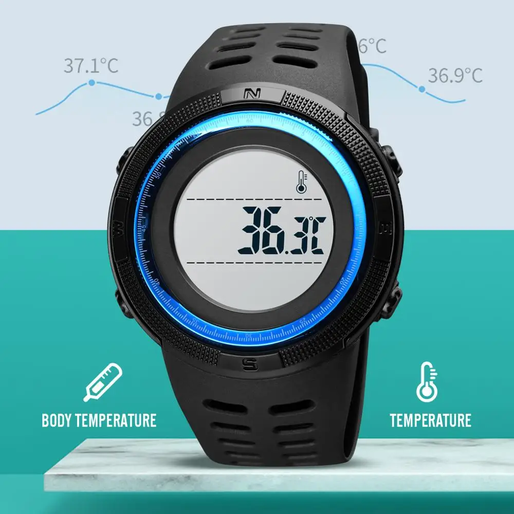 SKMEI Watch Body Ambient Temperature Tracker LED Chronograph Sport Watch reloj hombre 1251 Upgrade Function 1681
SKMEI Watch Body Ambient Temperature Tracker LED Chronograph Sport Watch reloj hombre 1251 Upgrade Function 1681