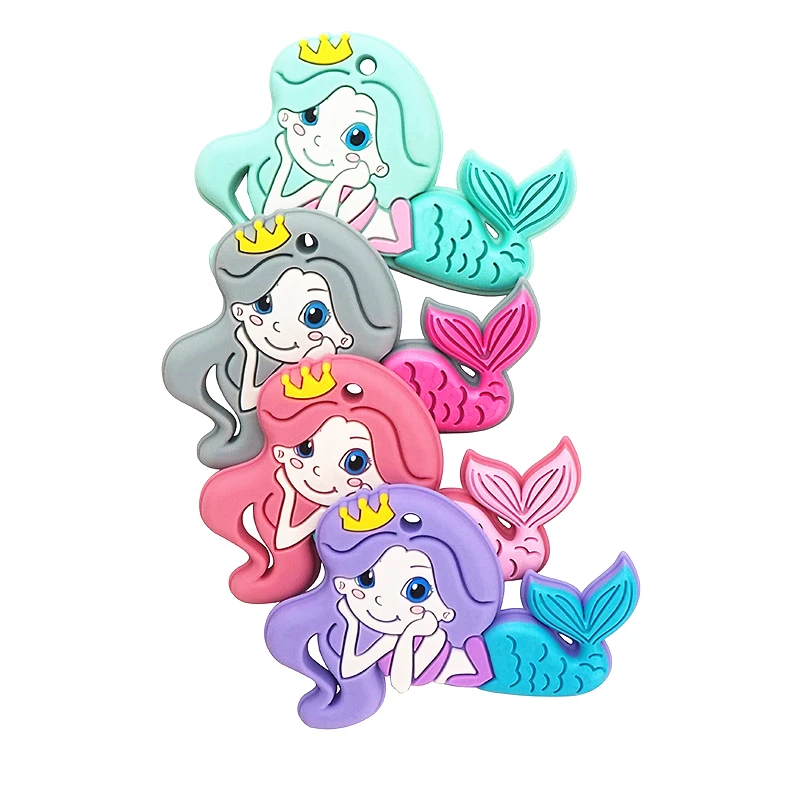 Chenkai 5PCS Silicone Mermaid Teether Cute Cartoon Baby Teething DIY Mom Nursing Chewing Chain Pendant Necklace Toy Food Grade
Chenkai 5PCS Silicone Mermaid Teether Cute Cartoon Baby Teething DIY Mom Nursing Chewing Chain Pendant Necklace Toy Food Grade