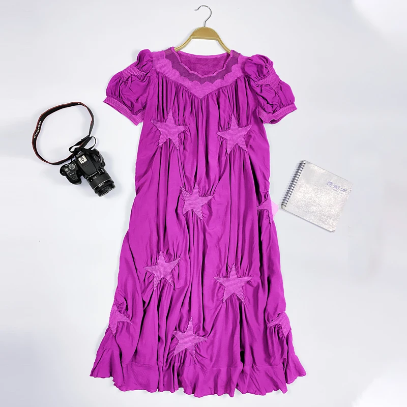 Nice Summer pleated dress five star lace flower plus size long dress Vintage elegant aesthetic clothes
Nice Summer pleated dress five star lace flower plus size long dress Vintage elegant aesthetic clothes