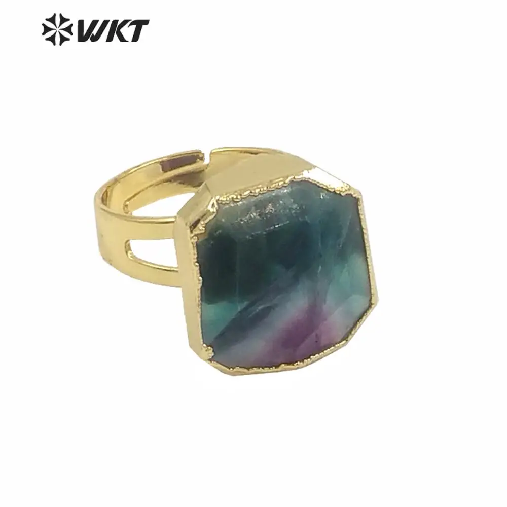 WT-R211 Hot Sale Natural Rainbow Fluorite Rock Rings With Gold Electroplated Colorful Stone In High Quality Freeshopping
WT-R211 Hot Sale Natural Rainbow Fluorite Rock Rings With Gold Electroplated Colorful Stone In High Quality Freeshopping