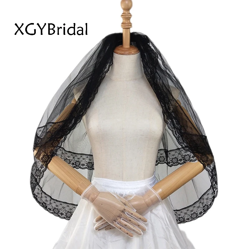 New Arrival Bridal Veil Short Lace Edge Two Layer With Free Comb Sexy Black Wedding Accessories Wedding Veil
New Arrival Bridal Veil Short Lace Edge Two Layer With Free Comb Sexy Black Wedding Accessories Wedding Veil