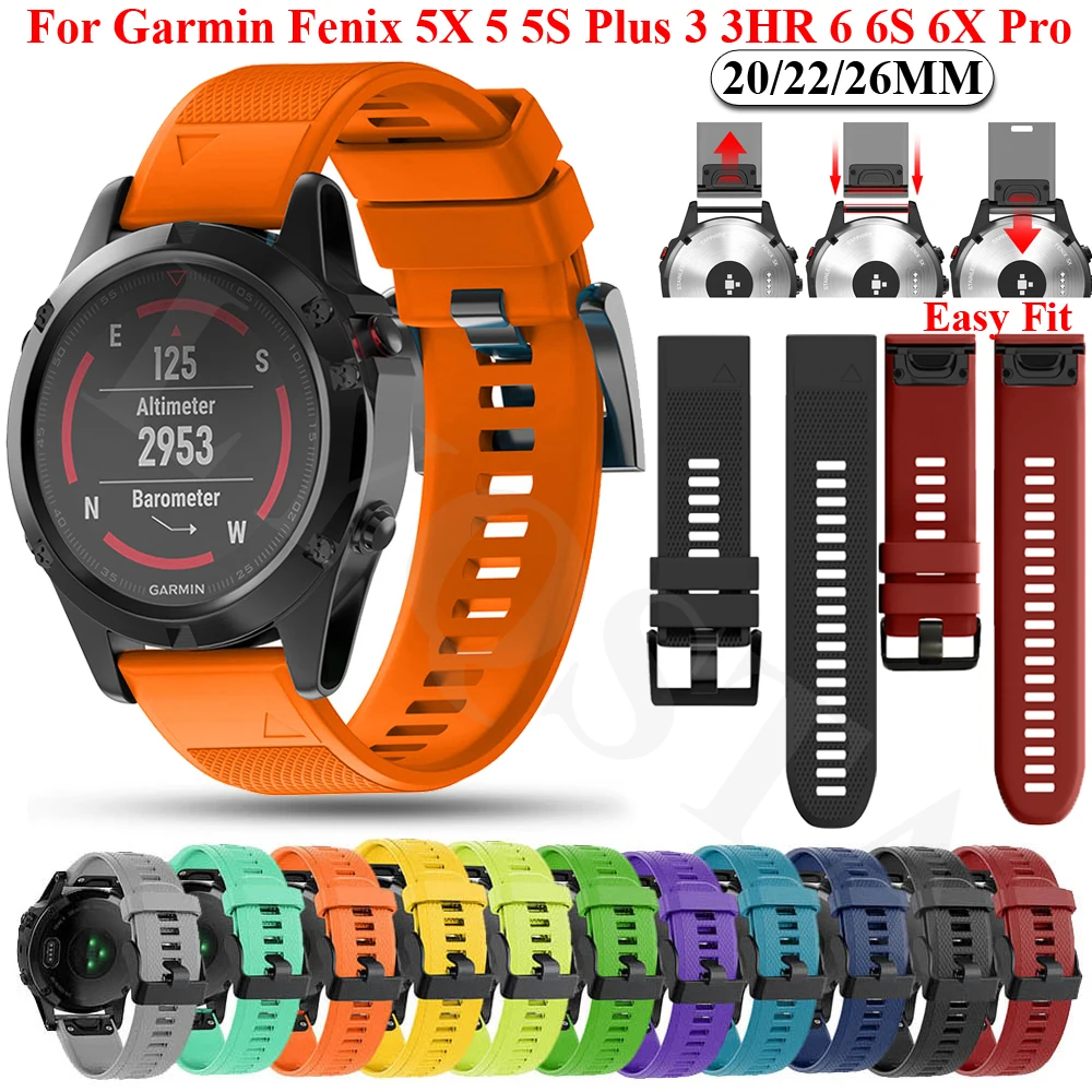Силиконовый ремешок для наручных часов, браслет для Garmin Fenix 6X 6 6S Pro 7X 7 Easyfit Fenix 5 5X 5S Plus, 26 22 20 мм
Силиконовый ремешок для наручных часов, браслет для Garmin Fenix 6X 6 6S Pro 7X 7 Easyfit Fenix 5 5X 5S Plus, 26 22 20 мм