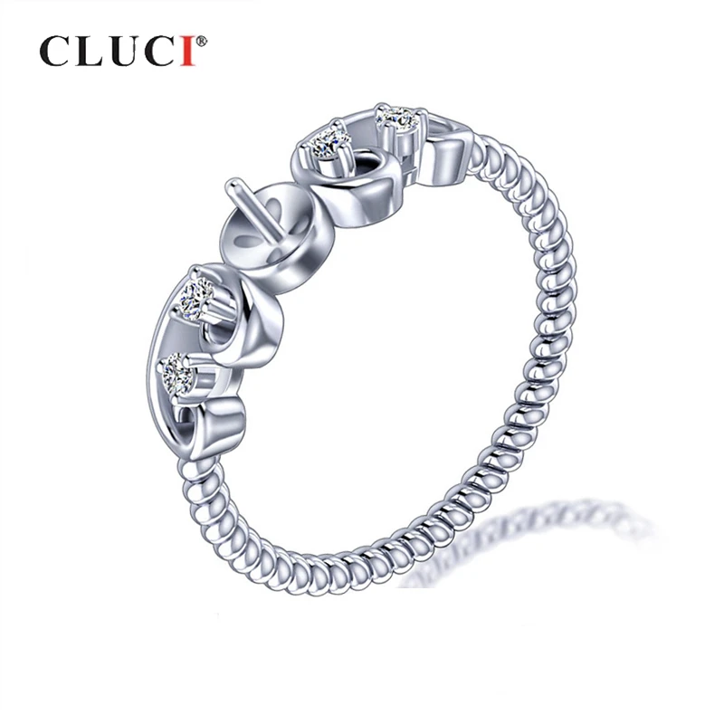 CLUCI 925 Sterling Silver Fashion Crown Women Rings Jewelry Silver 925 Zircon Pearl Ring Mounting Round Crown Rings SR1086SB
CLUCI 925 Sterling Silver Fashion Crown Women Rings Jewelry Silver 925 Zircon Pearl Ring Mounting Round Crown Rings SR1086SB