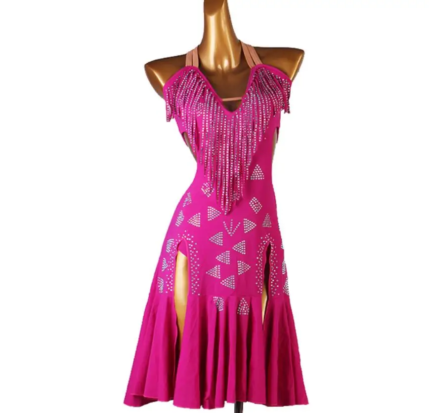Women Latin Dance Dress Ladies red fringe tassel latin dress split Tango Dress Rumba ChaCha Latin competition dress lq229
Women Latin Dance Dress Ladies red fringe tassel latin dress split Tango Dress Rumba ChaCha Latin competition dress lq229