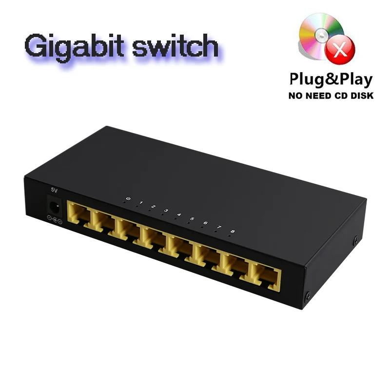 High Performance Gigabit Switch ethernet Support auto flip function 100/1000Mbps RJ45 Hub Splitter Ethernet Network Smart Switch
High Performance Gigabit Switch ethernet Support auto flip function 100/1000Mbps RJ45 Hub Splitter Ethernet Network Smart Switch