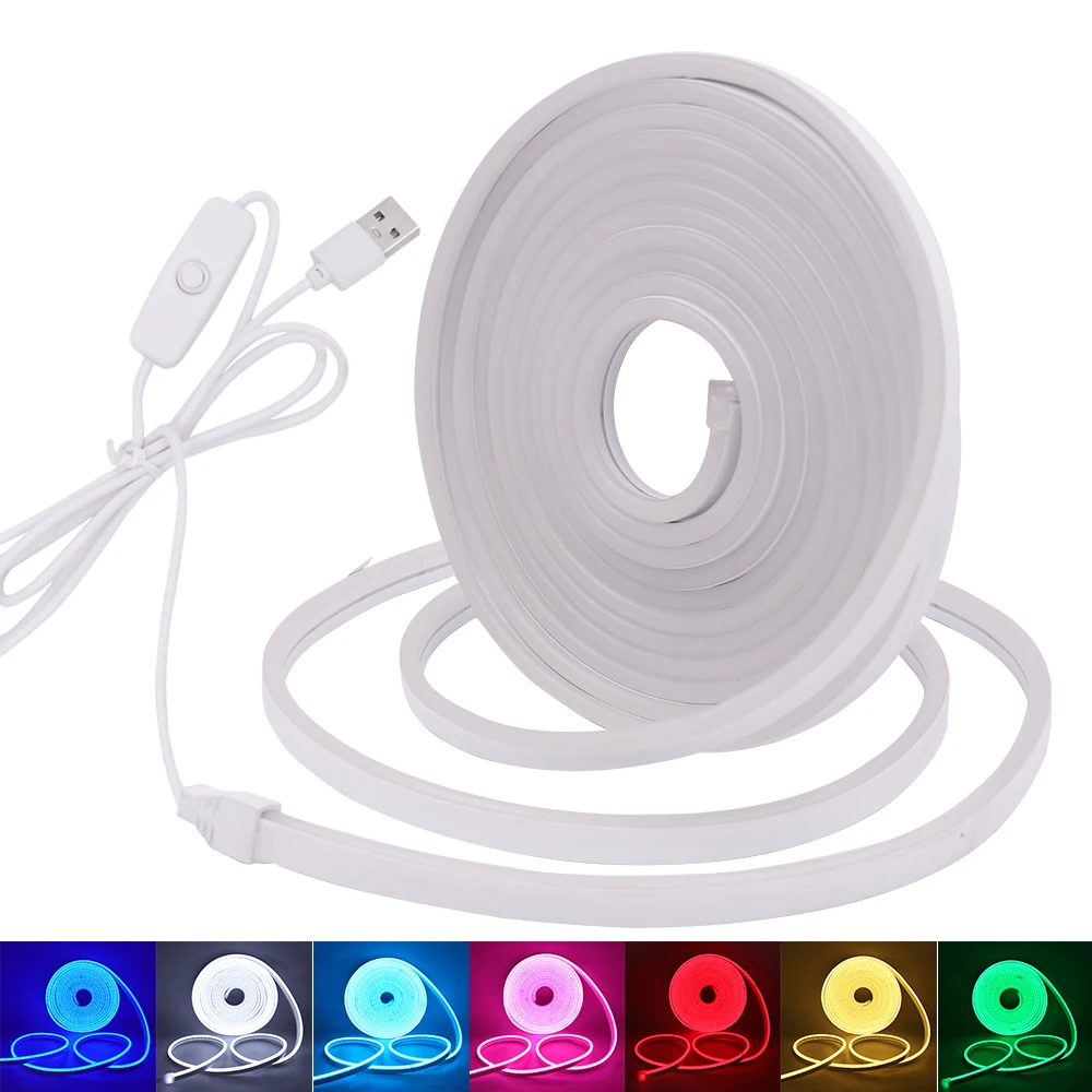 Неоновая Светодиодная лента, 5 В, USB, водонепроницаемая, красная/синяя/Розовая/белая/Голубая/желтая 2835 Гибкая неоновая лента с переключателем для домашнего декора
Неоновая Светодиодная лента, 5 В, USB, водонепроницаемая, красная/синяя/Розовая/белая/Голубая/желтая 2835 Гибкая неоновая лента с переключателем для домашнего декора