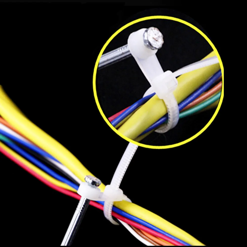 100PCS 4x150/4x200mm Nylon cable zip ties with screw hole Mount Self locking Loop Wrap Bundle Ties Straps
100PCS 4x150/4x200mm Nylon cable zip ties with screw hole Mount Self locking Loop Wrap Bundle Ties Straps