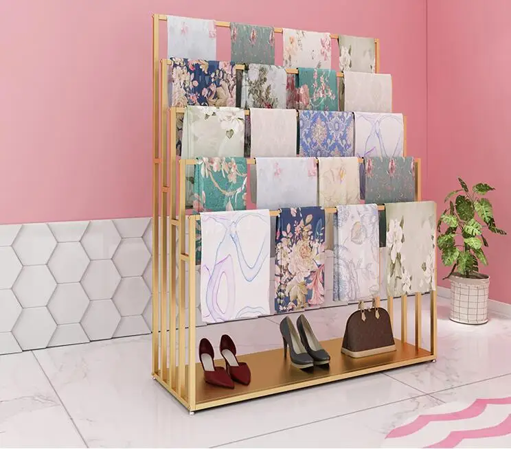 Shawl scarf rack floor-to-floor clothing store display rack double-sided trousers rack cloth fabric shelf wool scarf display rac
Shawl scarf rack floor-to-floor clothing store display rack double-sided trousers rack cloth fabric shelf wool scarf display rac