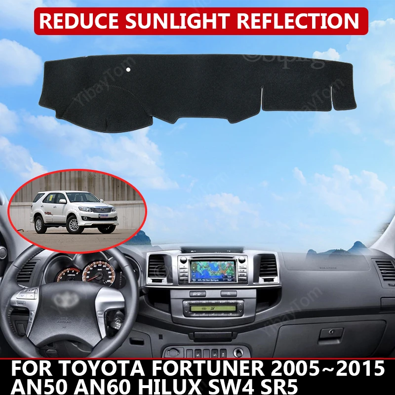Car Dashboard Cover for Toyota Fortuner 2005~2015 AN50 AN60 Hilux SW4 SR5 Mat Protector Sun Shade Dashmat Board Pad Auto Carpet
Car Dashboard Cover for Toyota Fortuner 2005~2015 AN50 AN60 Hilux SW4 SR5 Mat Protector Sun Shade Dashmat Board Pad Auto Carpet